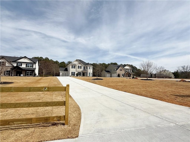 view of street with a residential view