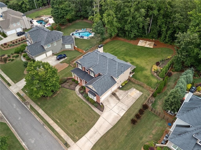412 Mill Stream Way, Woodstock, GA 30188 - aerial view of property and surrounding area featuring a pool