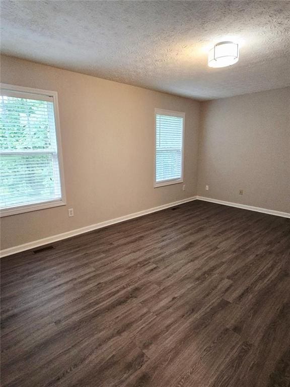 204 Twin Pines Ct, Dallas, GA 30132 - spare room featuring dark wood-style floors, a textured ceiling, and baseboards