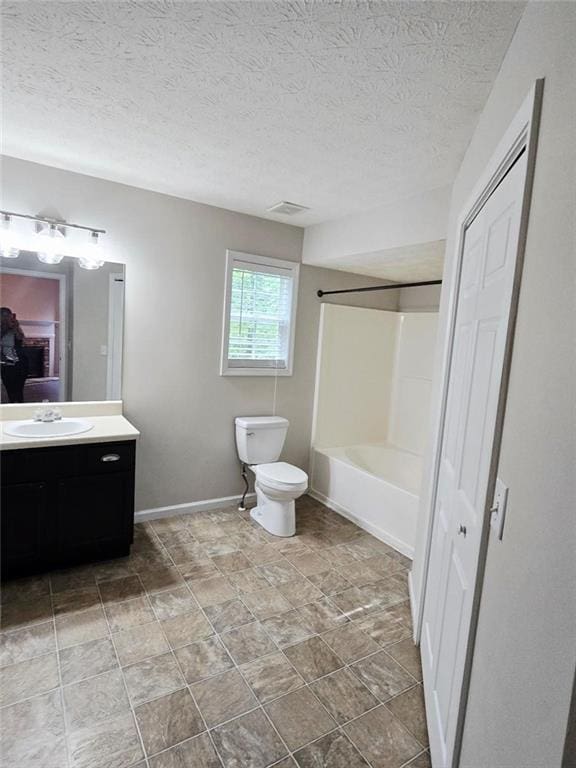 204 Twin Pines Ct, Dallas, GA 30132 - bathroom with vanity, toilet, shower / washtub combination, a closet, and baseboards