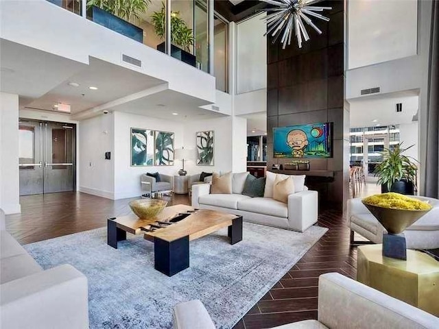 855 Peachtree St NE Unit 1406, Atlanta, GA 30308 - building lobby featuring a towering ceiling