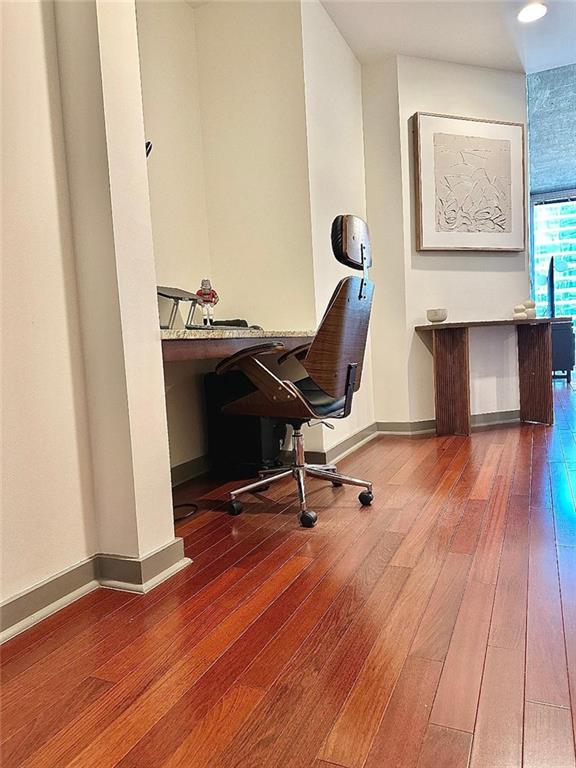 855 Peachtree St NE Unit 1406, Atlanta, GA 30308 - office featuring wood-type flooring and baseboards