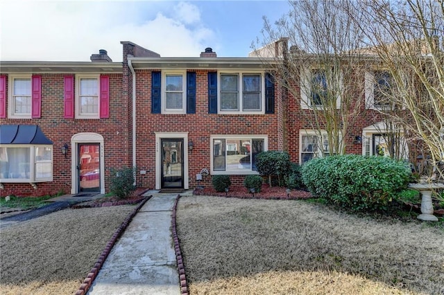 6118 Queen Anne Ct, Norcross, GA 30093 - view of front of property with brick siding and a chimney
