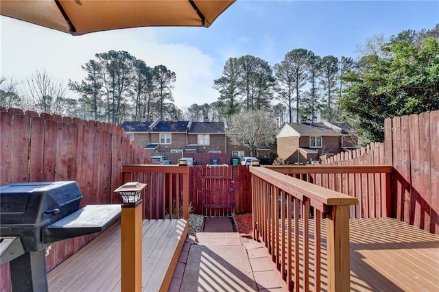 6118 Queen Anne Ct, Norcross, GA 30093 - deck featuring a fenced backyard and a residential view