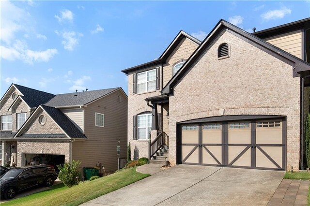 view of front of house featuring a garage