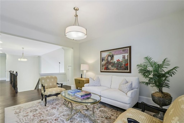 3005 Evelyn Ln, Alpharetta, GA 30004 - living room featuring wood finished floors and baseboards