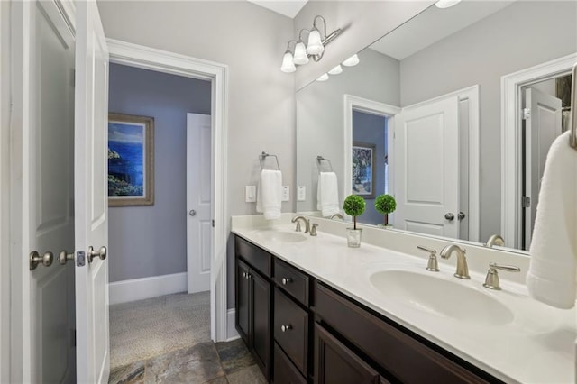 3005 Evelyn Ln, Alpharetta, GA 30004 - full bathroom featuring double vanity and baseboards
