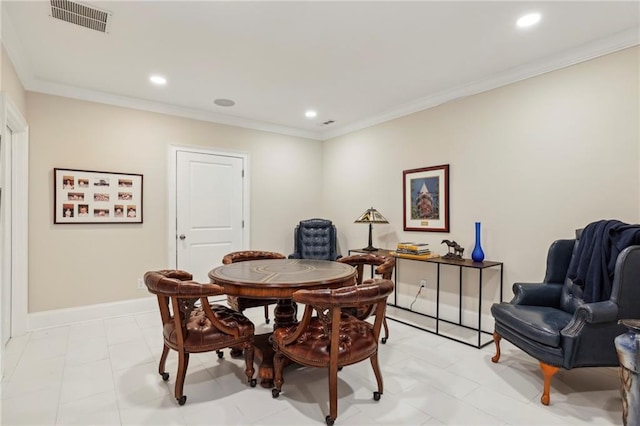 3005 Evelyn Ln, Alpharetta, GA 30004 - dining room with recessed lighting and crown molding