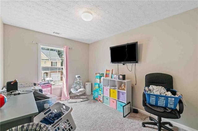 4161 Magnolia Glen Walk, Norcross, GA 30093 - home office with carpet floors, baseboards, and a textured ceiling