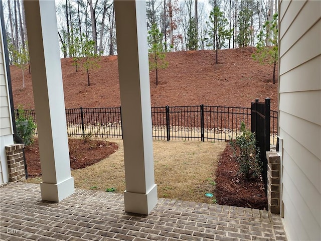 view of patio / terrace with fence