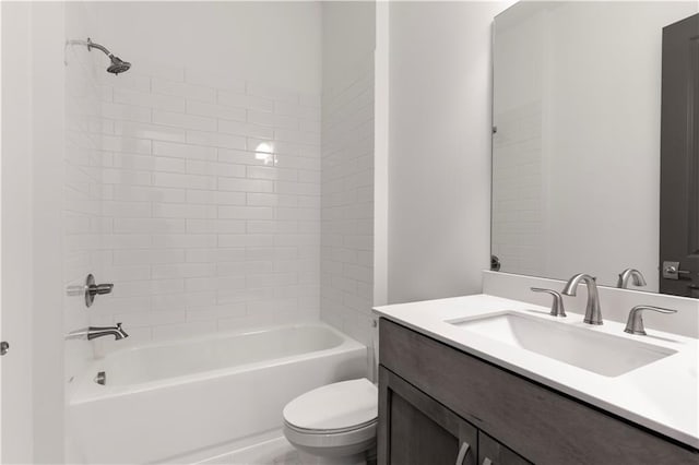 4948 Sudbrook Way, Peachtree Corners, GA 30092 - bathroom featuring vanity, toilet, and shower / tub combination