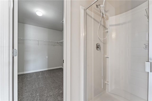 bathroom with walk in shower