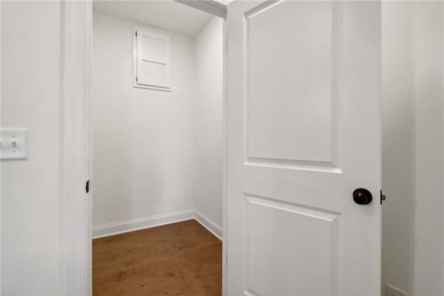 interior space featuring wood-type flooring