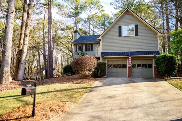 view of property with a garage