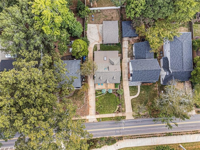 drone / aerial view with a residential view