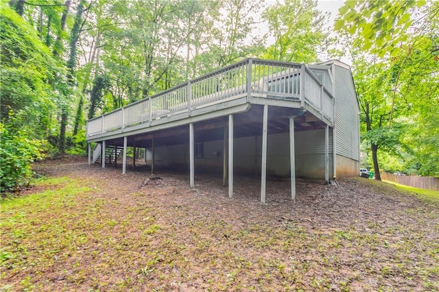 740 Stoneside Ct, Stone Mountain, GA 30083 - back of house with a deck and stairway