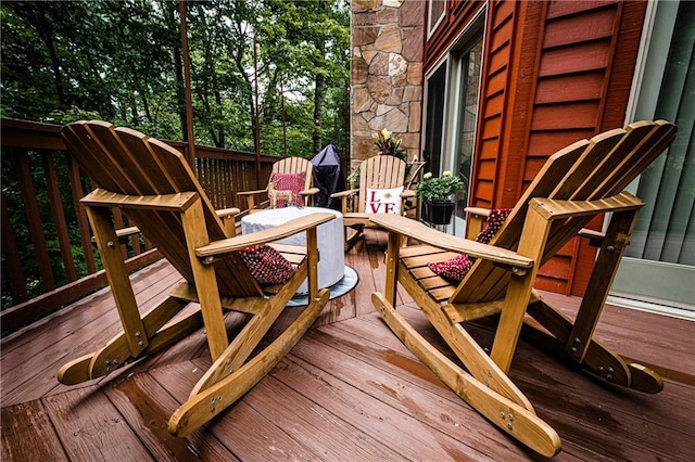 view of wooden terrace