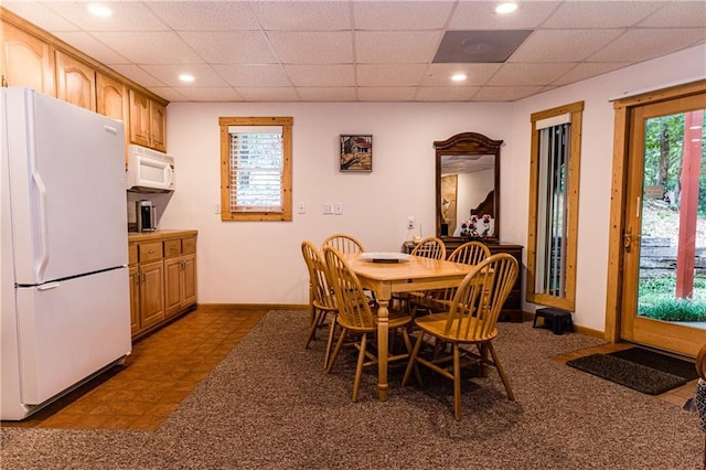 view of dining room