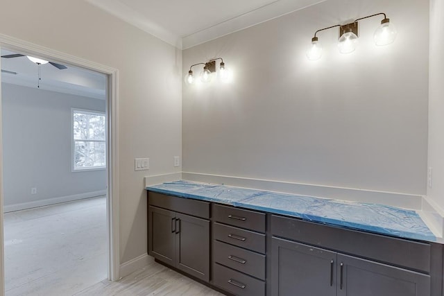 bathroom with ceiling fan