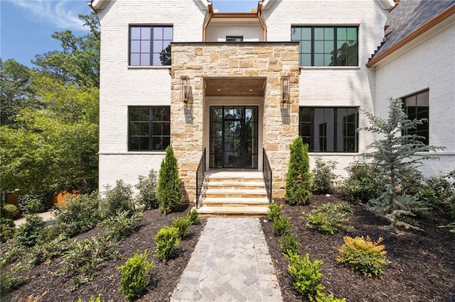 3292 Lenox Pl NE, Atlanta, GA 30324 - view of exterior entry with stone siding and brick siding