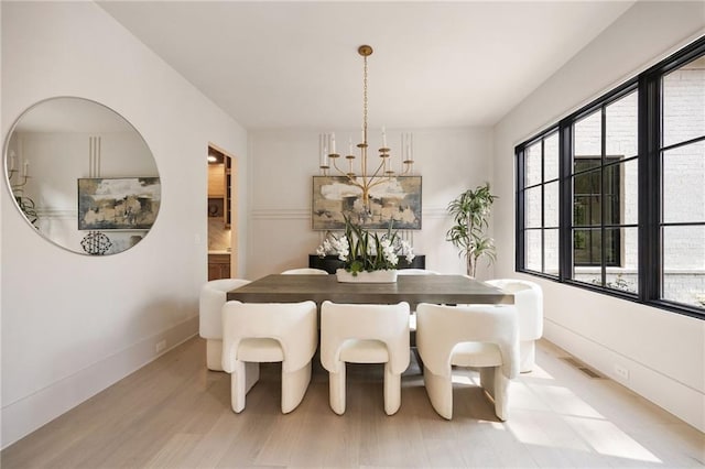 3292 Lenox Pl NE, Atlanta, GA 30324 - dining area featuring a chandelier and light wood-style floors