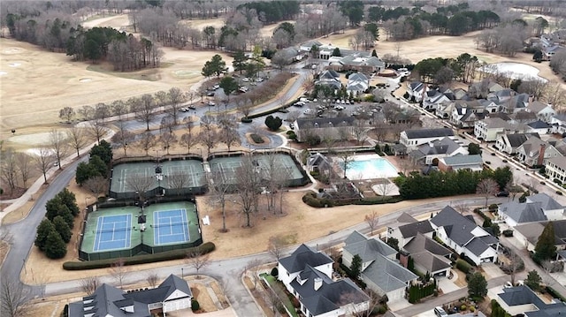 aerial view featuring a residential view