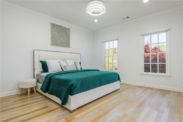 2461 Oak Grove Ests NE, Atlanta, GA 30345 - bedroom with wood finished floors, crown molding, baseboards, and recessed lighting