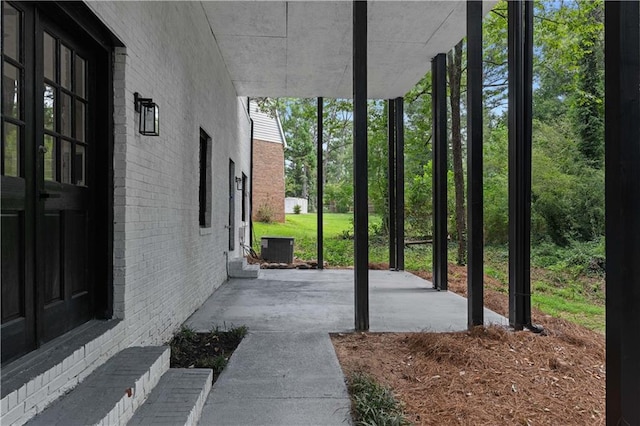 view of patio / terrace featuring central AC