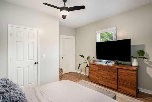 1336 Mcclelland Ave, Atlanta, GA 30344 - bedroom with wood finished floors and ceiling fan