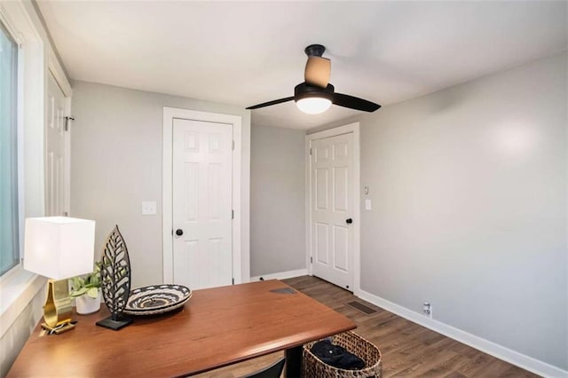 1336 Mcclelland Ave, Atlanta, GA 30344 - office space featuring wood finished floors and ceiling fan