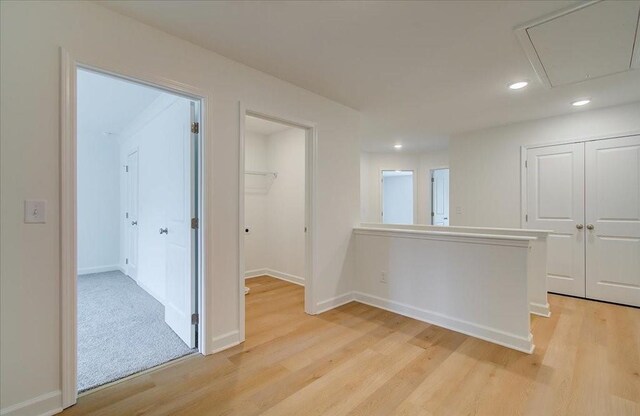 interior space with light wood-type flooring