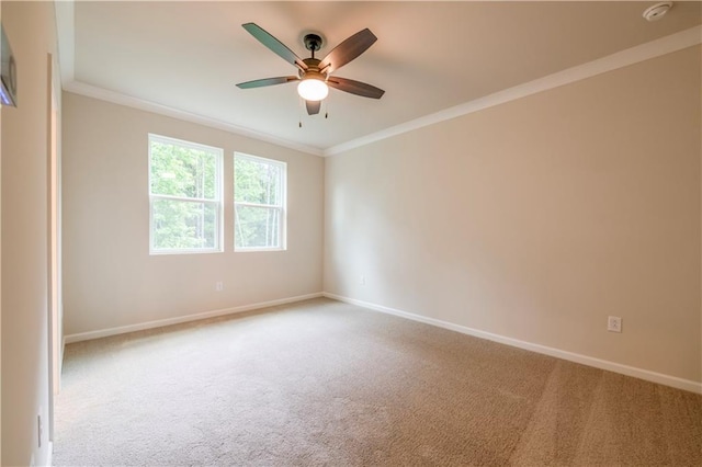 138 Henley St, Canton, GA 30114 - unfurnished room featuring carpet floors, ceiling fan, crown molding, a smoke detector, and baseboards
