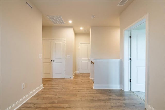 138 Henley St, Canton, GA 30114 - hallway with light wood-style floors, recessed lighting, and baseboards