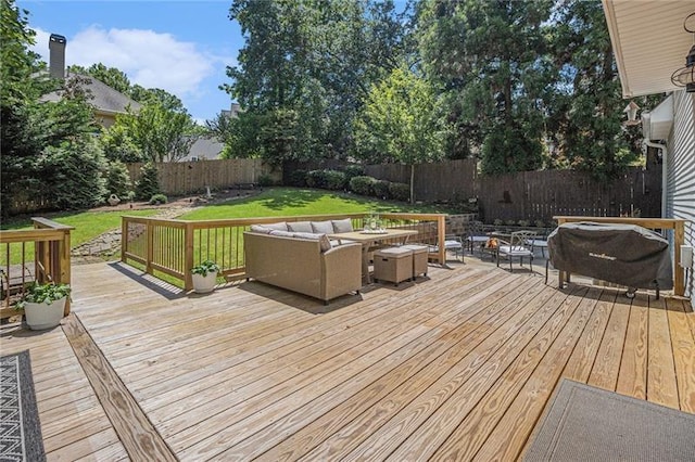 1175 Haven Brook Way, Atlanta, GA 30319 - wooden terrace featuring a fenced backyard and an outdoor living space