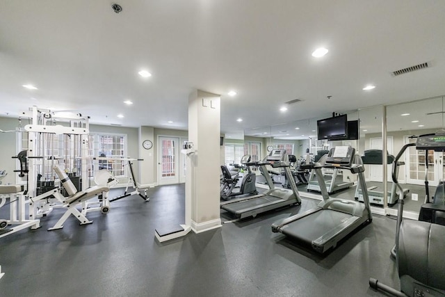50 Biscayne Dr NW Unit 4110, Atlanta, GA 30309 - exercise room with recessed lighting and baseboards