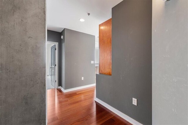 855 Peachtree St NE Unit 2713, Atlanta, GA 30308 - corridor featuring baseboards and hardwood / wood-style flooring