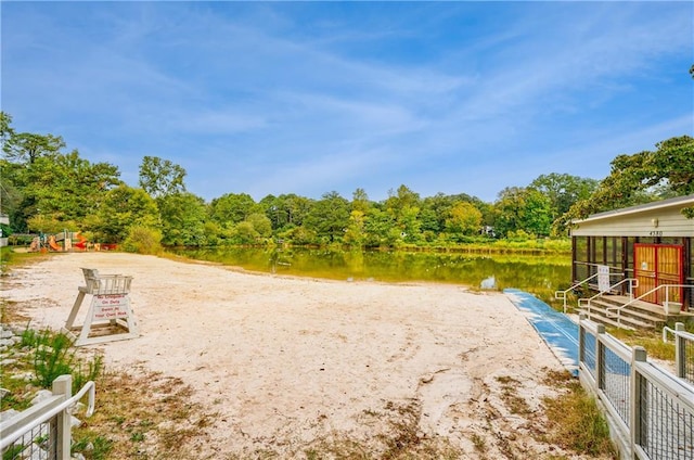 view of property's community featuring a water view