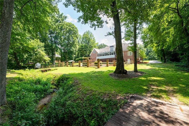 1642 Reflections Trl, Powder Springs, GA 30127 - view of yard with a deck