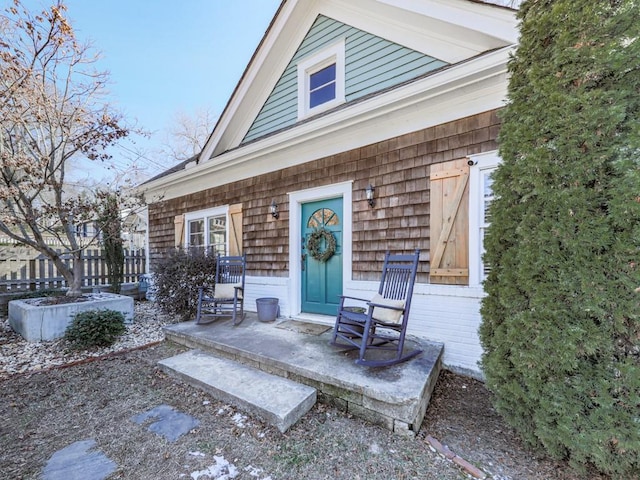 view of doorway to property