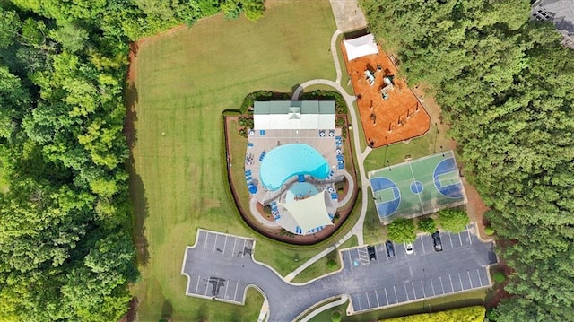 212 Thorncliff Way, Acworth, GA 30101 - aerial view of a pool