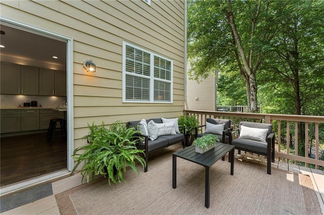 5828 Paliser Trce, Sugar Hill, GA 30518 - wooden terrace with outdoor lounge area