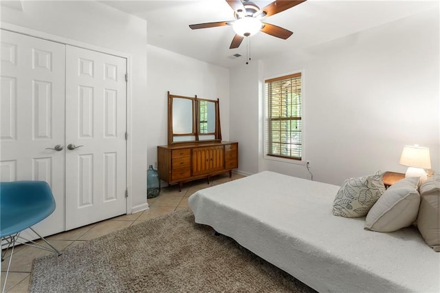 5828 Paliser Trce, Sugar Hill, GA 30518 - bedroom featuring tile patterned flooring, a closet, and ceiling fan
