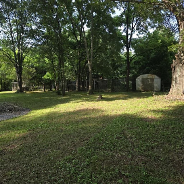 80 Two Run Creek Trl NW, Cartersville, GA 30120 - view of green lawn with a storage shed