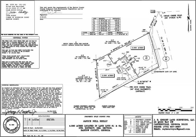 80 Two Run Creek Trl NW, Cartersville, GA 30120 - survey map / technical document