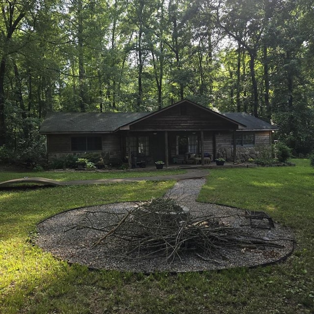 80 Two Run Creek Trl NW, Cartersville, GA 30120 - view of front of house with a front yard, a porch, and stone siding