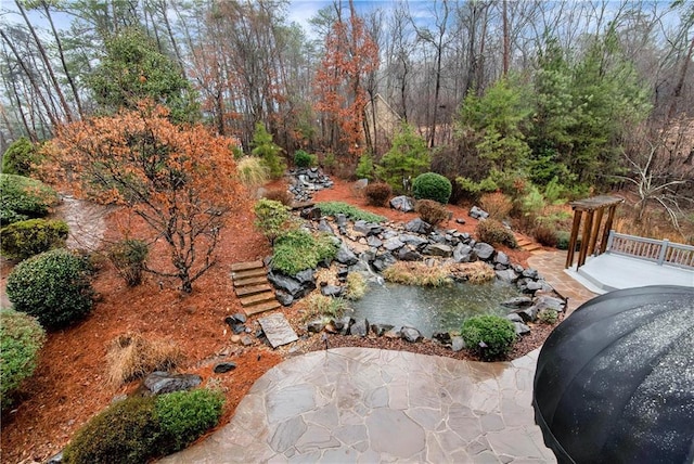 view of yard with a patio area