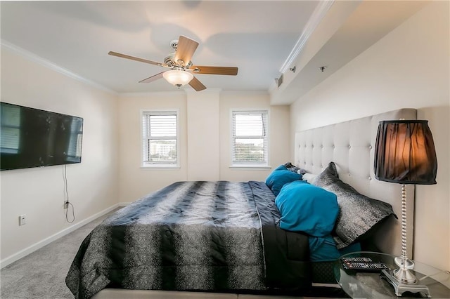795 Hammond Dr Unit 813, Sandy Springs, GA 30328 - bedroom featuring crown molding, carpet floors, and a ceiling fan