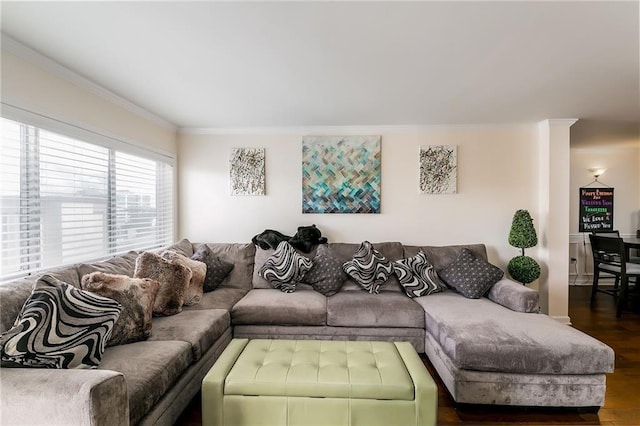 795 Hammond Dr Unit 813, Sandy Springs, GA 30328 - living room with ornamental molding and wood finished floors