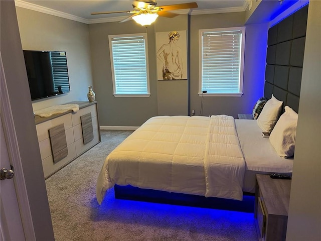 795 Hammond Dr Unit 813, Sandy Springs, GA 30328 - bedroom with carpet, ceiling fan, and crown molding