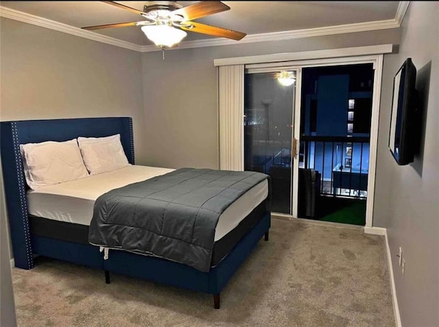 795 Hammond Dr Unit 813, Sandy Springs, GA 30328 - bedroom with ornamental molding, carpet floors, and a ceiling fan